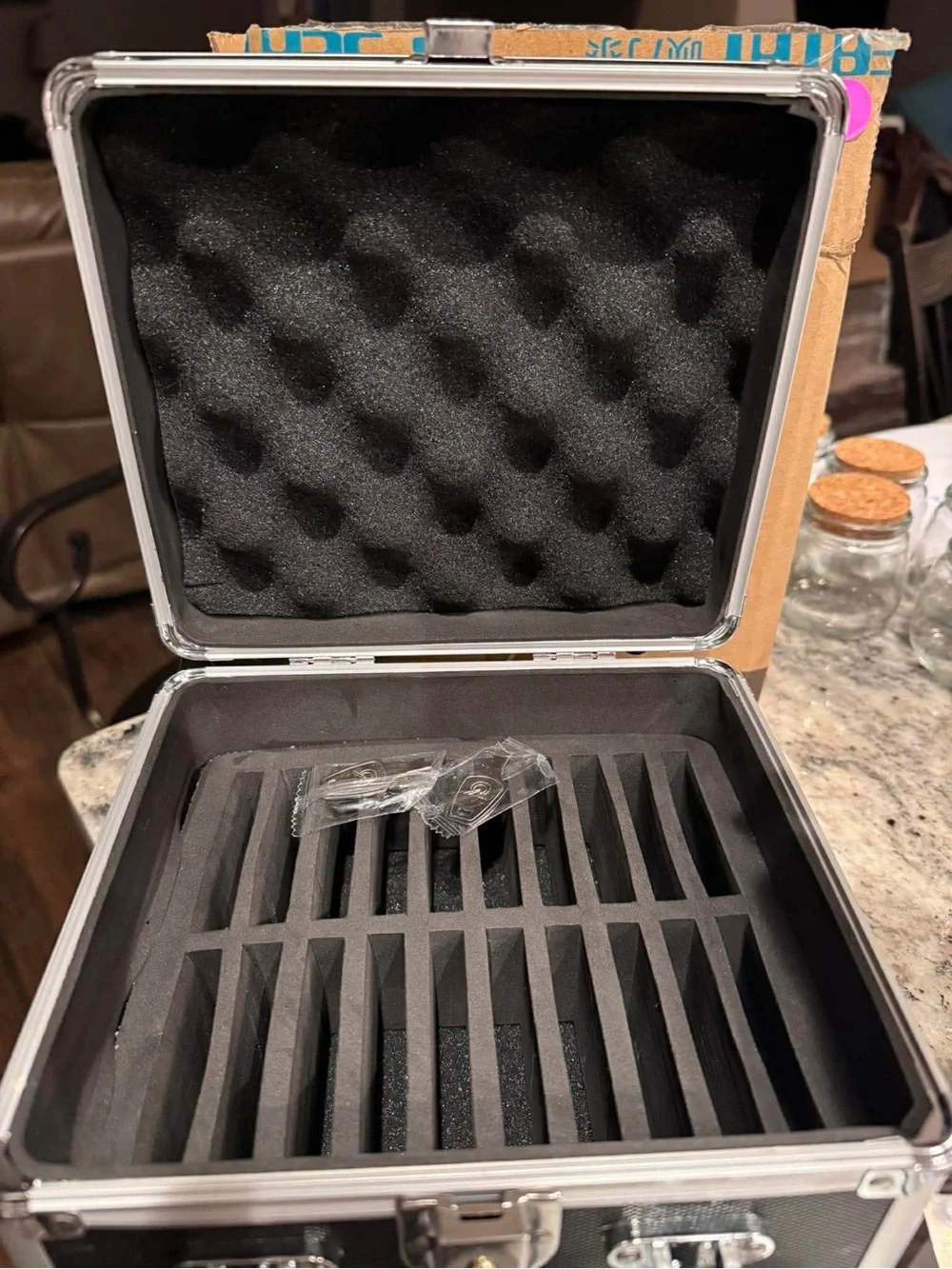 Portable Black Hard Drive Storage Case with Foam Interior NEW IN BOX